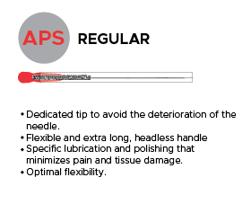 APS Standard Dry Needles with color tab