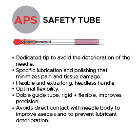 APS Safety Tube Dry Needles with color tab