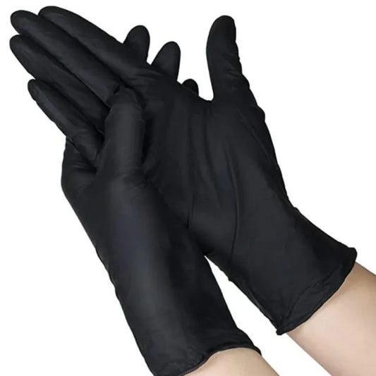 microdot Black Nitrile Exam Gloves